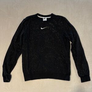 Nike Men's Black and Gold Crewneck Sweater